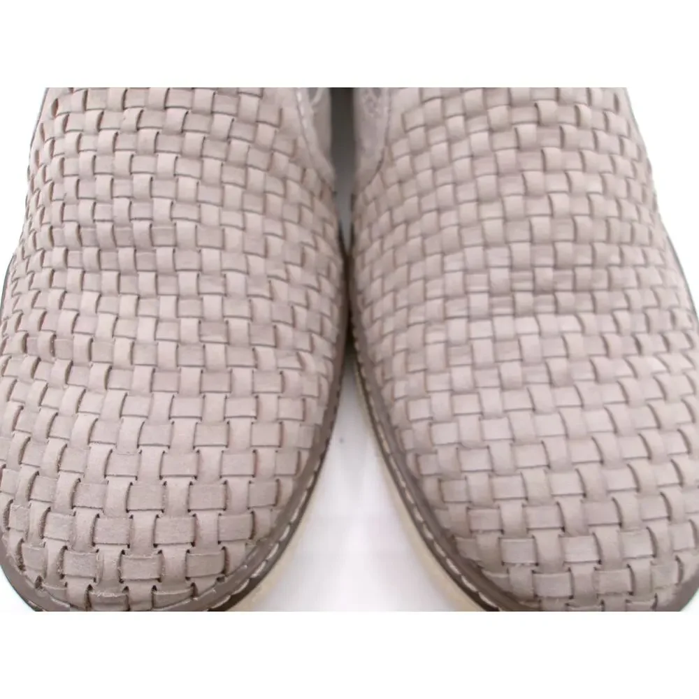 Johnston & Murphy Woven Sheepskin Slip-On Loafers Men's 10M Taupe Gray